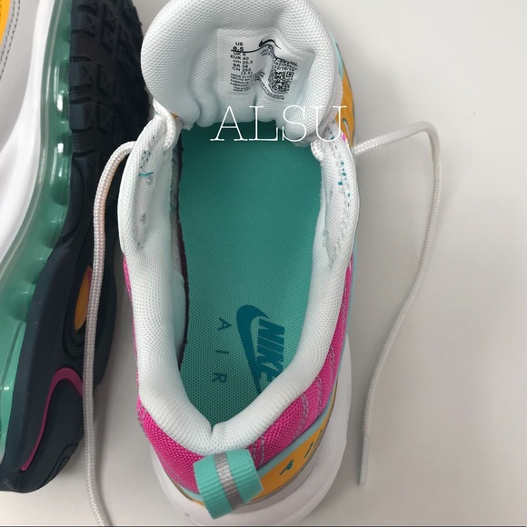 Nike Air Max 98 Spirit Teal Pink Yellow Green W - Picture 7 of 8